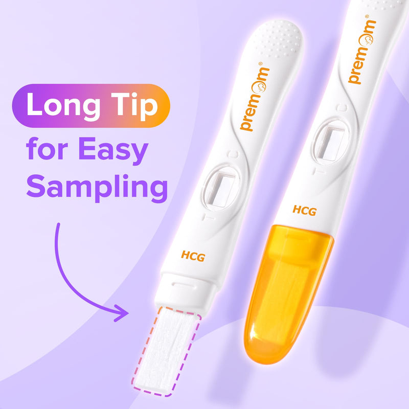 Premom Pregnancy Test Midstream | Early Detection Pregnancy Stick - Fast & Rapid hCG Tests for Home Use - 3 Count 3 Count (Pack of 1)