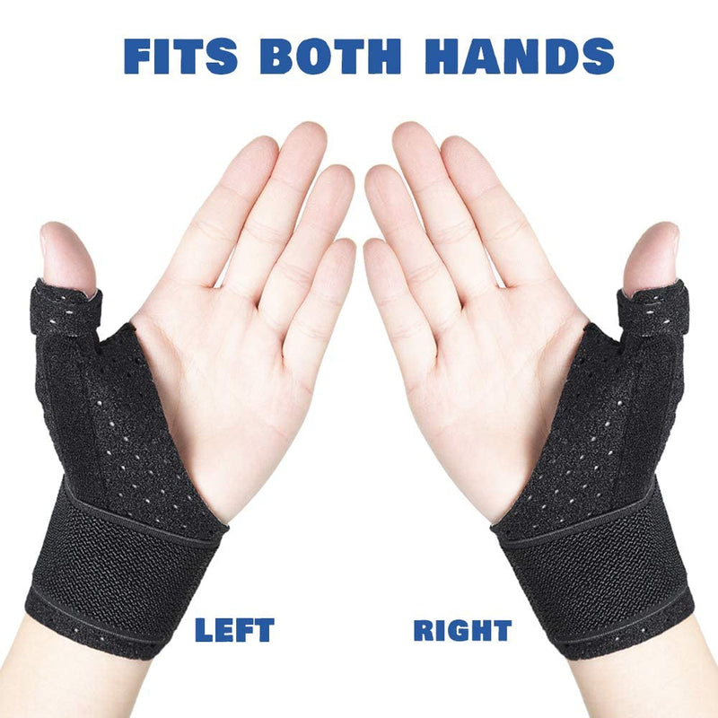 Reversible Thumb & Wrist Stabilizer Splint for BlackBerry Thumb, Trigger Finger, Pain Relief, Arthritis, Tendonitis, Sprained, Carpal Tunnel, Stable, Lightweight, Breathable