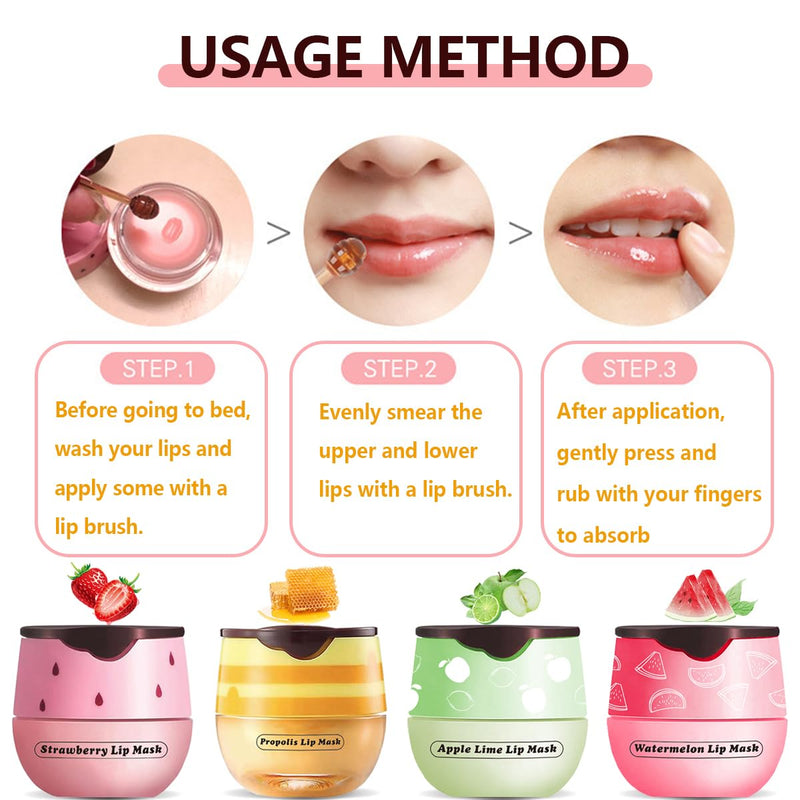 Honey Lip Balm, Vitamin E Nourishing Moisturizing Sleeping Lip Mask Hydrating & Prevention Dry And Cracked Lip (Honey) Honey