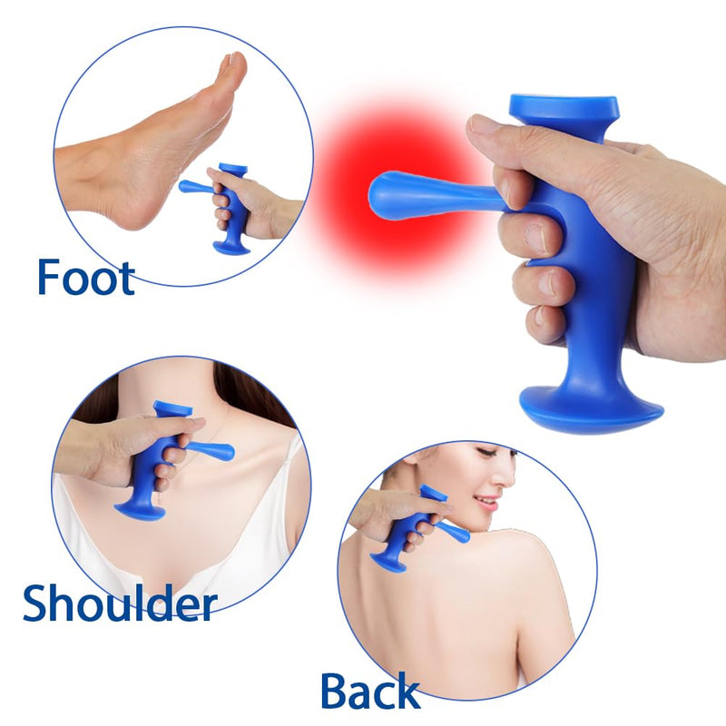 [Australia] - Abnaok Manual Trigger Point Massage Tool and Thumb Saver for Full Body Deep Tissue Massage, with 3-Legged Massage Knobs, Stress Relief 