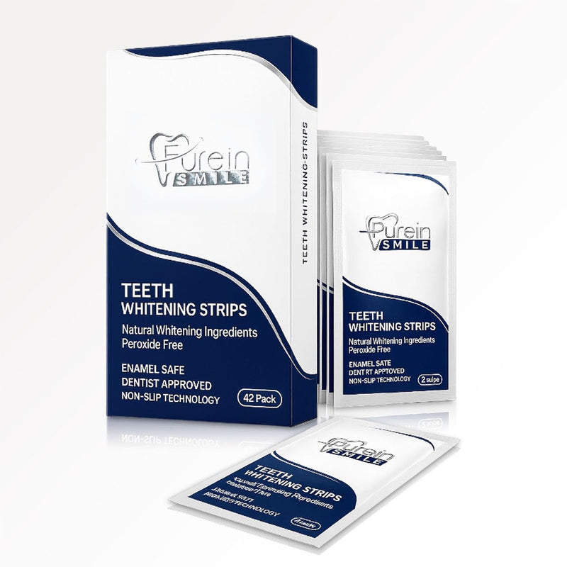 [Australia] - Teeth Whitening Strips, Mint Flavour Whitening Strips with Peroxide Free Formula -Gentle Dental Care & Fresh Breath - Pack of 42(21days Treatments) 
