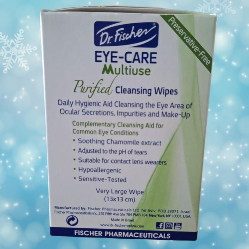 [Australia] - Dr. Fischer Eyelid Wipes. Pre-moistened Eye Wipes for Eyelids. Make-up Remover (Twin Pack) 