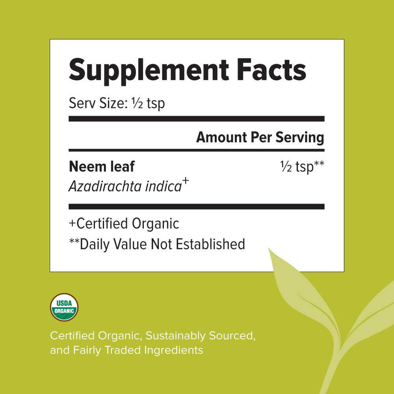 [Australia] - Banyan Botanicals Neem Powder - Organic Azadirachta Indica - Purifying Ayurvedic Herb for Healthy Skin & Blood* – 1 lb. – Fair for Life Sustainably Sourced Non-GMO Vegan 1 Pound (Pack of 1) 