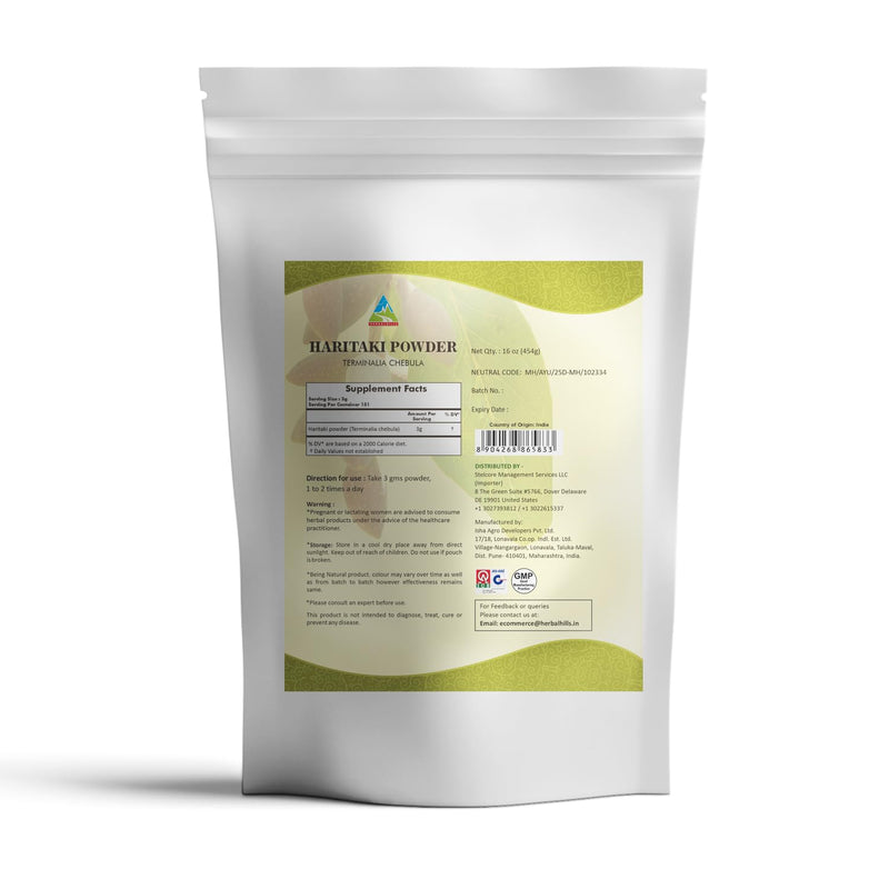 [Australia] - HERBAL HILLS Haritaki Powder Terminalia Chebula Inknut Harde 1 Pound / 16 Oz Pack of 1 16 Ounce Pack of 1 