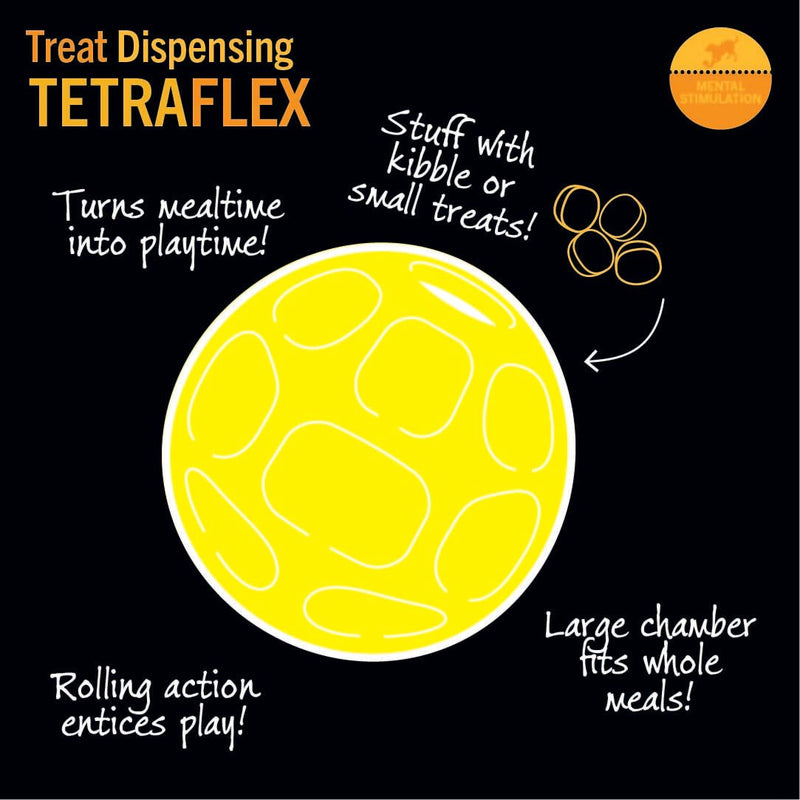 Starmark Treat Dispensing Tetraflex Dog Toy Large 1 - PawsPlanet Australia