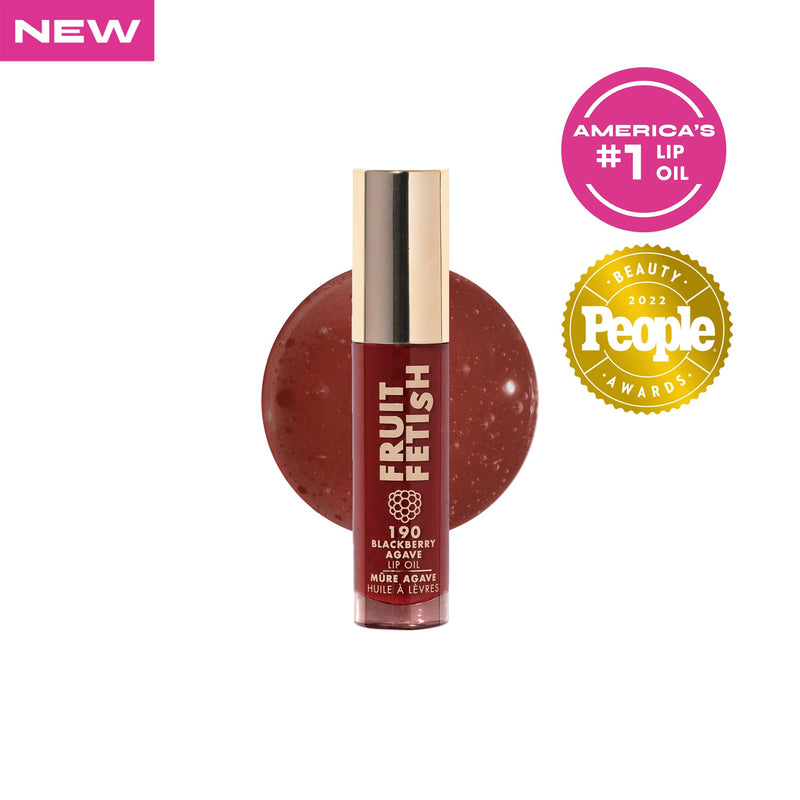 Milani Fruit Fetish Lip Oil, Tinted Hydrating Lip Gloss - Blackberry Agave | Delivers Intense Hydration, Glossy Color & A Hint Of Flavor. Made W/ Vitamin E. Vegan & Cruelty-Free. Non Sticky Clear Shine 190 - Blackberry Agave