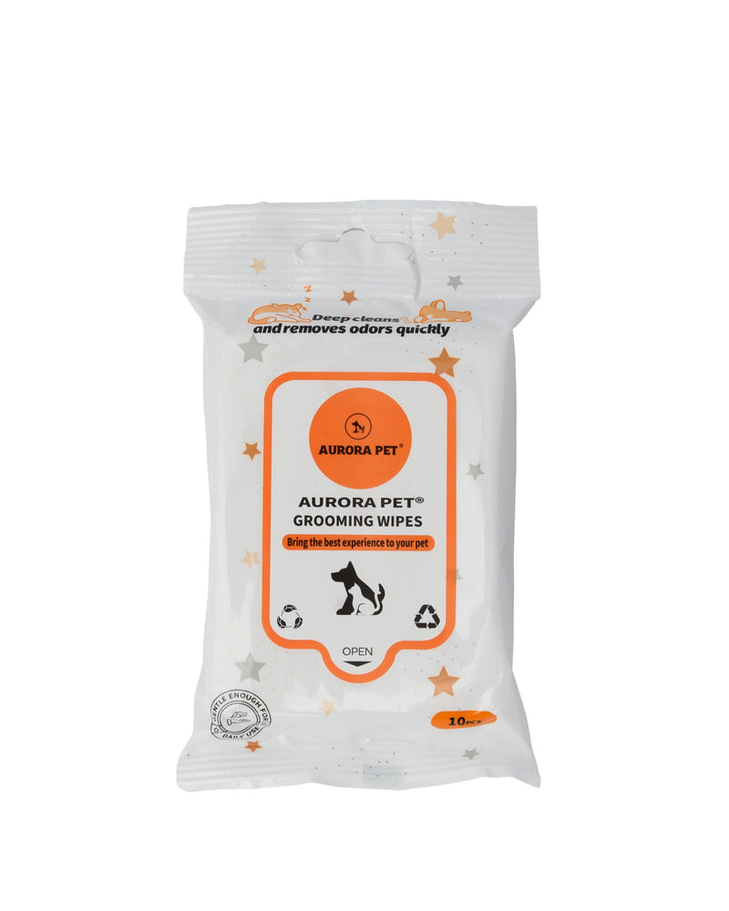Aurora Pet Wipes – 100% Natural, Plant-Based Hypoallergenic Grooming Wipes for Dogs & Cats (Travel Pack, 60 Count) - PawsPlanet Australia