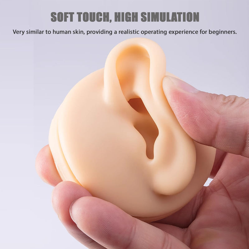 [Australia] - 7PCS Piercing Practice Body Parts,Simulation Soft Silicone Flexible Model Body Part,Ear Eye Nose Mouth Tongue and Belly Button Model,for Piercing Practice and Jewelry Display Acupuncture Teaching Tool 