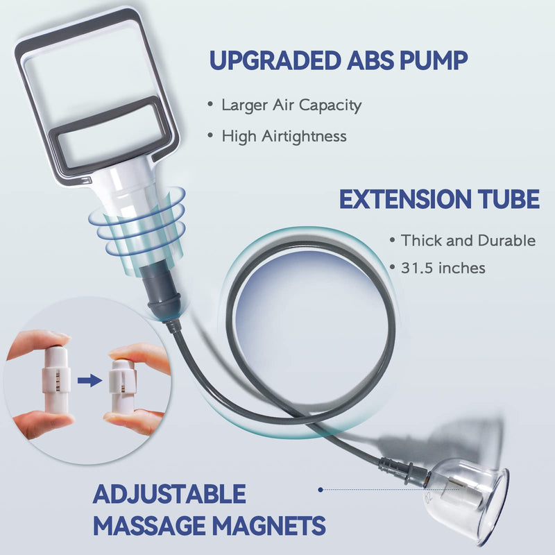 [Australia] - KingPavonini 24 Cups Cupping Therapy Set, Professional Chinese Cupping Set with Magnetics, Portable Vacuum Cupping for Cellulite Reduction, Pain Relief and Blood Circulation 