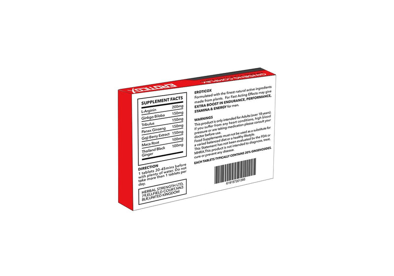 RED 1000mg | Stronger | Longer | Harder | Performance | Extra Strength Enhancing Pills, Stamina Endurance Booster Supplement Pills for Men | 10 Ginseng Tablets