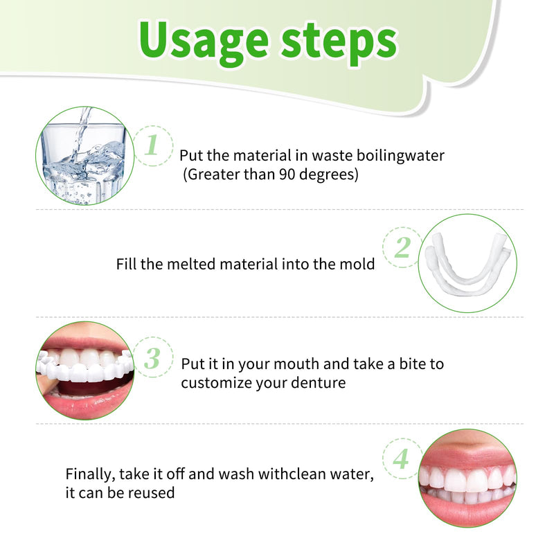 [Australia] - Temporary Veneers Kit for Women and Men, Tooth Replacement Kit, Nature and Comfortable (1 Count (Pack of 1), Natural)-0A01 