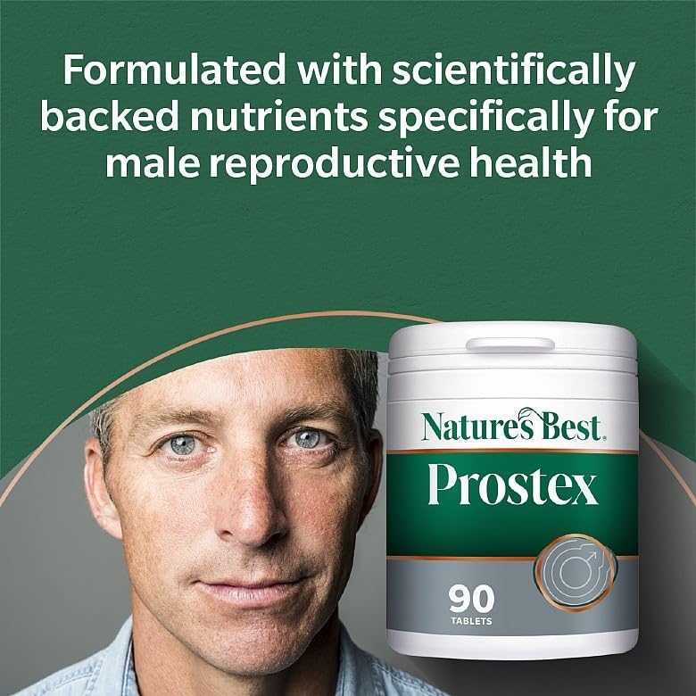 Nature’s Best Prostex - High Strength Men’s Health Supplement with Beta Sitosterol, Zinc & Vitamin D3 - Testosterone, Fertility & Immune Support - 90 Vegan Tablets (1+ Month Supply)