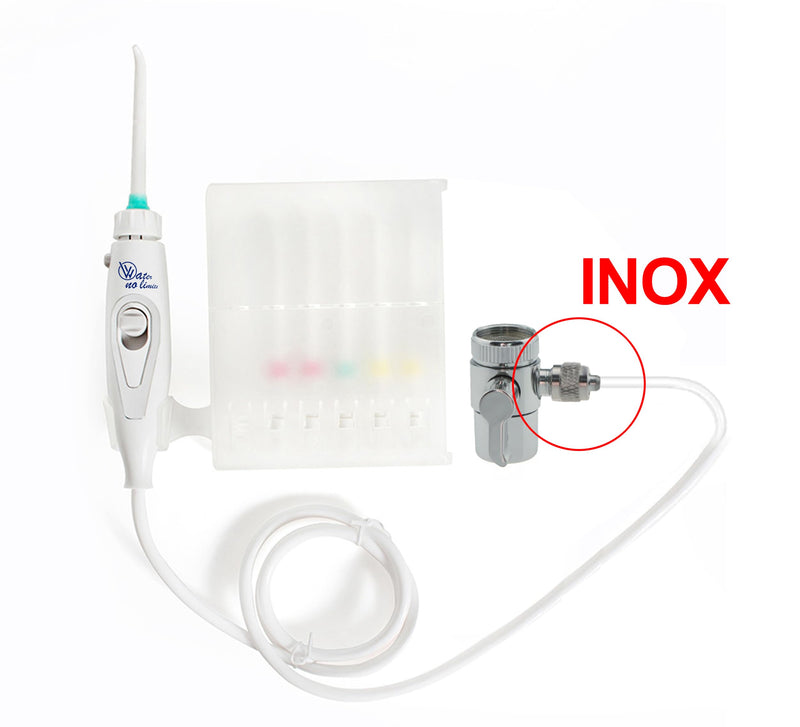 [Australia] - WATER NO LIMITS Professional dental cleaner without batteries or electricity | Oral irrigator that increases the water pressure for a linear and unlimited | Metal connector (standard) Standard 