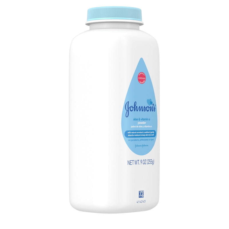 [Australia] - Johnson's Naturally Derived Cornstarch Baby Powder, Aloe & Vitamin E for Delicate Skin, Hypoallergenic, Free of Talc, Parabens, Phthalates & Dyes, Silky for Gentle Baby Skin Care, 9 oz White 1.5 Ounce (Pack of 1) 