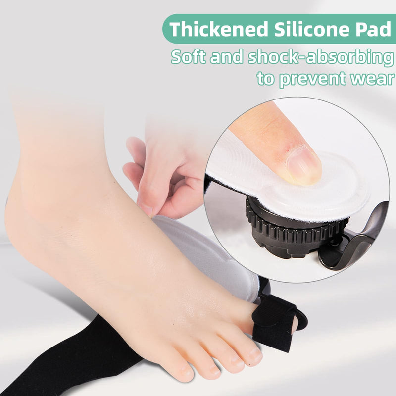 Bunion Corrector for Women & Men Big Toe, Relief Fixed Adjustable Knob Corrector, for Left and Right Foot, Black 1Pack