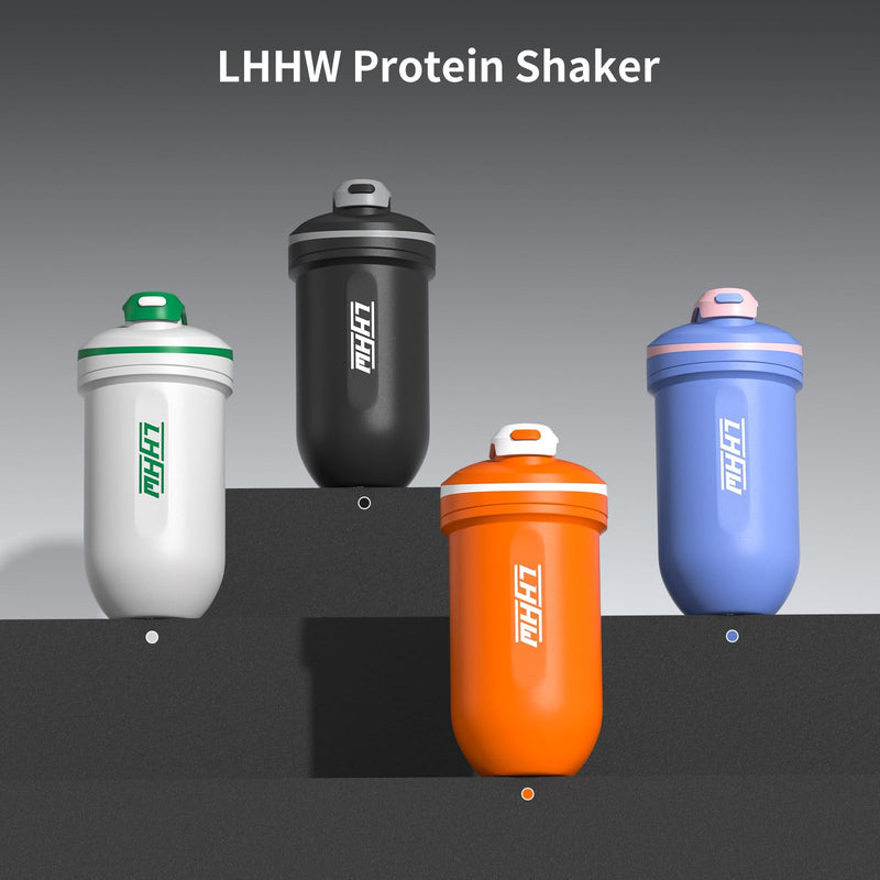 [Australia] - LHHW Protein Shaker stainless steel 500ml - no mixing ball required keep cold leak-proof BPA free protein shaker protein shake Force Black 