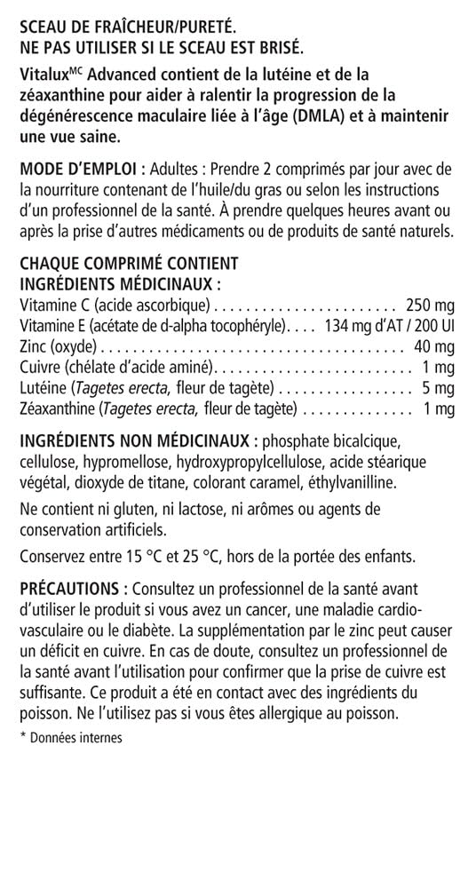 Vitalux Advanced Ocular Multivitamin 60 Count