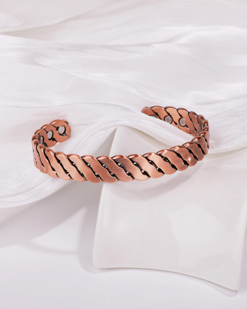 [Australia] - Jecanori Copper Magnetic Bracelets for Men and Women‚ÄìEffective Pure Copper Bracelet ‚Äì Adjustable Cuff Bangles Twisted Copper 