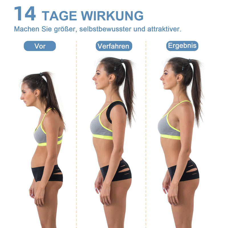 [Australia] - HADSOMUN posture correction for ergonomic and posture - comfortable back strap to prevent pain women and men posture correction back black 