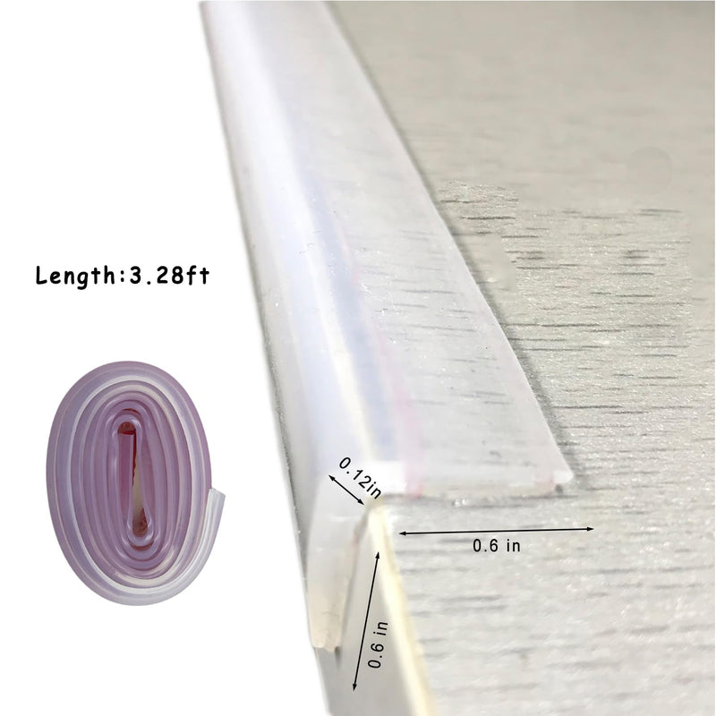 [Australia] - Edge Protector 100% Silicone, Baby Proofing Clear Table Corners Guards, Pre-Taped Adhesive Soft for Kids Proof Safety, Wall Furniture Bumper 3 Foot (Pack of 1) 0.6x0.6in(width) 