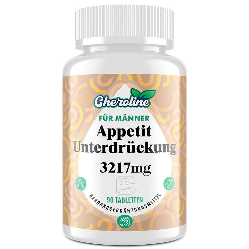 [Australia] - Appetite suppressant for men 3217 mg per serving, natural fat burners, high-dose glucomannan from konjac root, with green tea extract and chitosan, long satiety (90 pieces (pack of 1)) 90 pieces (pack of 1) 