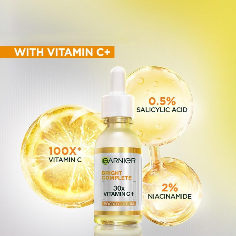 Garnier Skin Naturals Glow Serum with Vitamin C+ | Lightweight Formula for Fresh | 30 ml / 1.01 fl oz