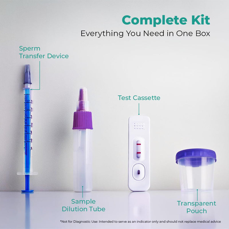 2-Pack Male Fertility Test - At-Home Sperm Count & Analysis Kit | Check Normal or Low Sperm Count, Fast, Private, Easy to use, Accurate At-Home Analysis, No Labs Visit