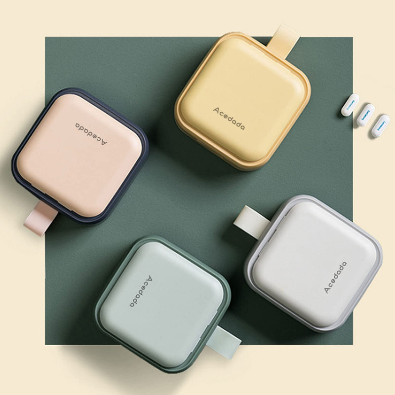 [Australia] - Small Pill Case, Cute Pill Box - Acedada Travel Daily Pill Organizer, Portable Pretty Pill Container for Purse Pocket, Compact Medicine Holder for Vitamins, Fish Oils, Supplements, Green 