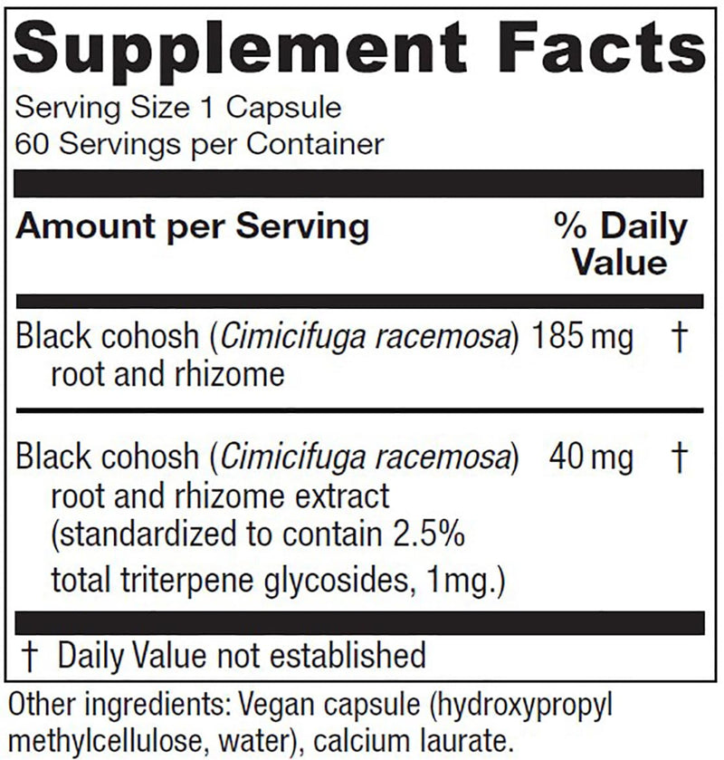 [Australia] - Vitanica Black Cohosh, Cimicifuga Extract Plus, Vegan, 60 Capsules 