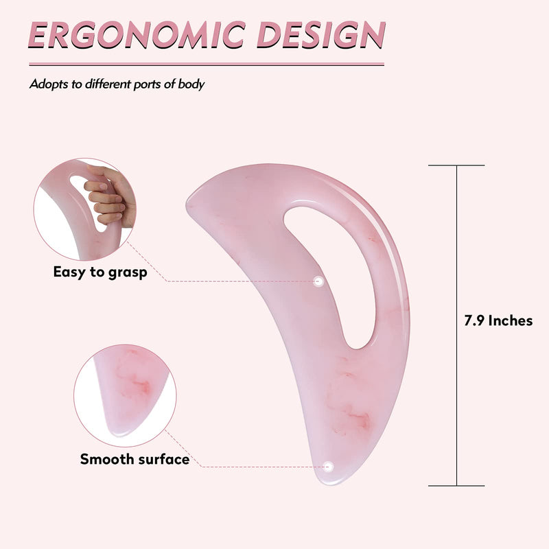 [Australia] - AICNLY Large gua sha massage tool, lymphatic drainage massager,muscle scraping massage tools,body sculpting Anti Cellulite tools for man and women (pink) Pink 