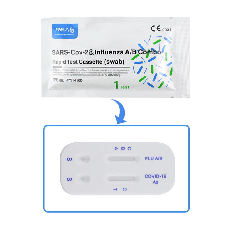 [Australia] - REALY Corona rapid test and flu test for home Covid 19 & Influenza A/B Combo Rapid Test Cassette, self-test for home (8 pieces) 8 pieces 