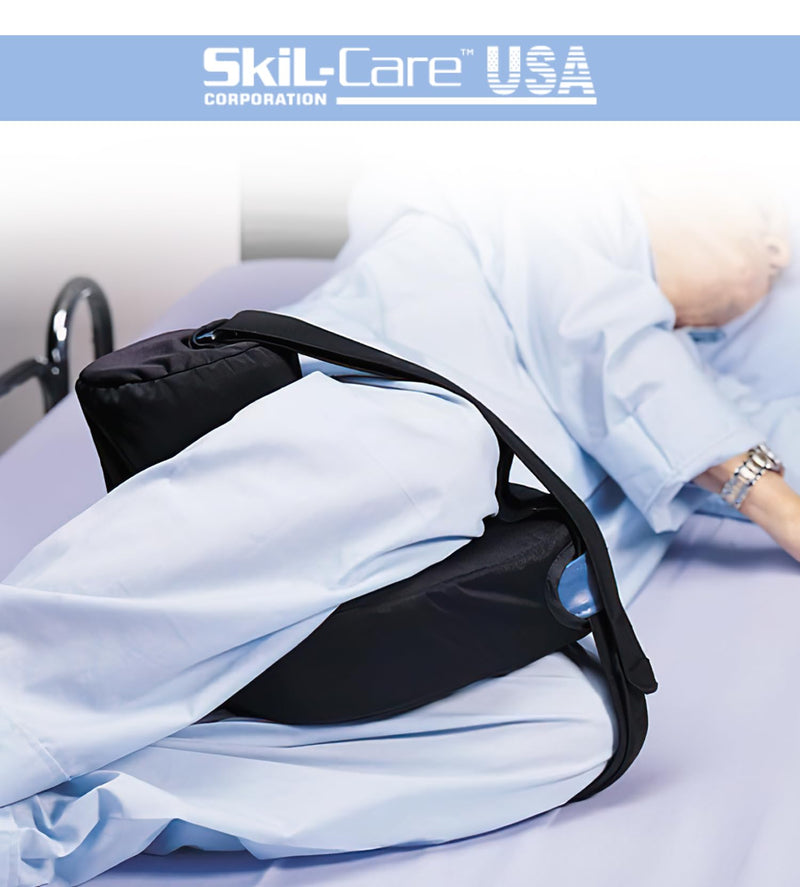 [Australia] - Skil-Care Abductor Pillow Cushion for Side Sleeping & Hip Alignment, 10”x14”x13”, Leg Support Cushion with Strap for Bed Positioning, Prevents Contracture & Abduction, Orthopedic Knee Pillow, 555060 