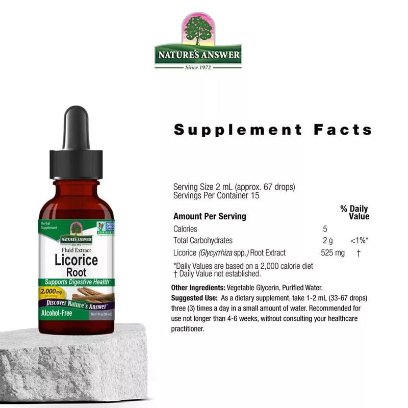 [Australia] - Nature's Answer Licorice Root | Herbal Supplement | Supports Digestive Health | Non-GMO & Kosher | Alcohol-Free, Gluten-Free & Vegan 1oz 1 Fl Oz (Pack of 1) 