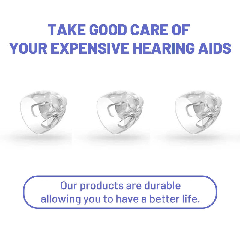20pcs Hearing Aid Accessories, 6mm/0.23Inch Hearing Aid Domes, Dual Ventilation Soft Silicone Ear Tips, Hearing Aid Accessories for Minifit