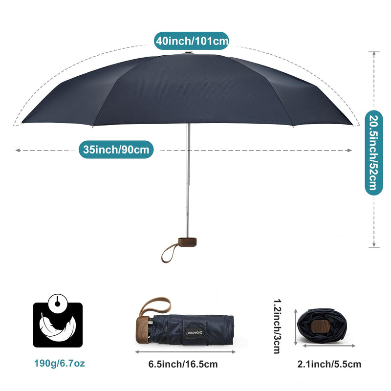 G4Free Mini Travel Umbrella UPF 50+ Ultralight Slim UV Protection Parasol Windproof Compact Umbrella