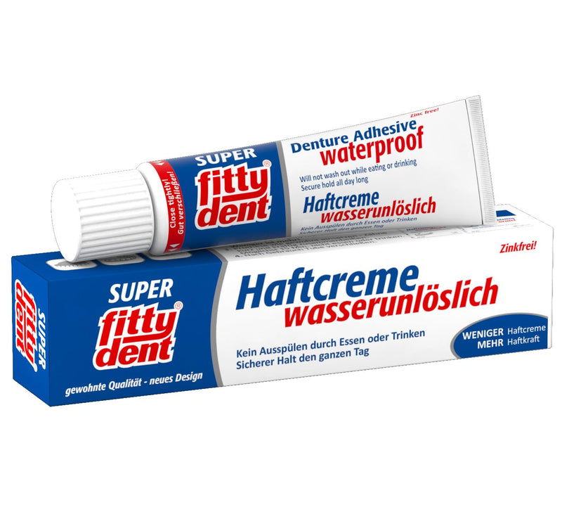 [Australia] - 5x FITTYDENT super adhesive cream 40 g PZN 2171042 Insoluble in water, zinc-free 