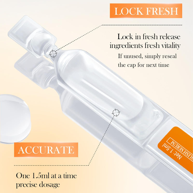 Vitamin C Serum for Face with Hyaluronic Acid – 1.5ml x 30PCS | Brightening Hydrating Facial Serum, Travel Size Skincare for Glowing Skin(1.52 Fl Oz (Pack of 1)) 1.52 Fl Oz (Pack of 1) Vitamin C