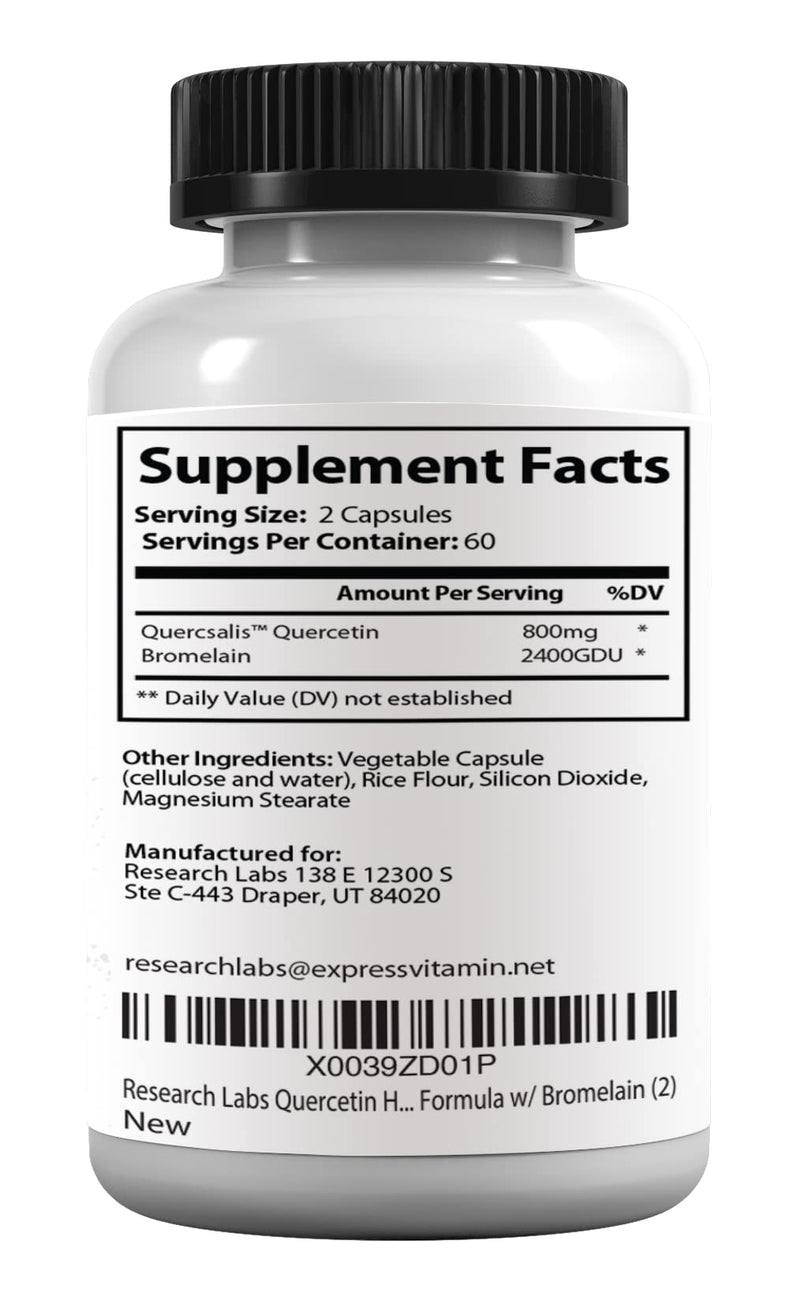 Research Labs Quercetin High Absorption Formula w/Bromelain 2