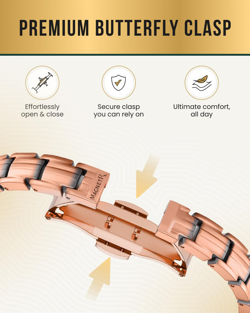 [Australia] - MagnetRX¬Æ Magnetic Copper Bracelets for Women - EllipseMAX 5X Strength 5,000 Gauss Magnets - Designed in USA & Patent Pending - Premium Womens Copper Bracelet with Adjustable Length 5X Strength - EllipseMAX (5,000 Gauss) 