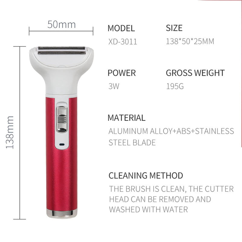ZJchao for Women, 5 in 1 Lady Hair Removal Trimmers Waterproof Mini Women Electric Pubic Hair Trimmer for Legs Arm Armpit Bikini Line USB Lady Clipper Groomer Rose Red