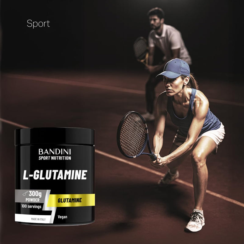 Bandini® Pure L-Glutamine Powder - Essential Amino Acid for Intensive Training & Gym - High Strength & Flavourless Vegan Glutammine from Natural Corn Fermentation - Glutamine (300g (Pack of 1)) 300g (pack of 1)