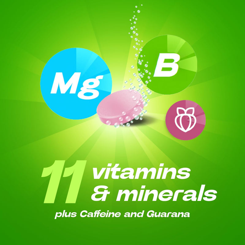 Berocca Boost Effervescent Tablets with Guarana, Caffeine and Vitamin B12, Also Contains Vitamin C and Magnesium, 1 Pack of 20-3 Weeks Supply
