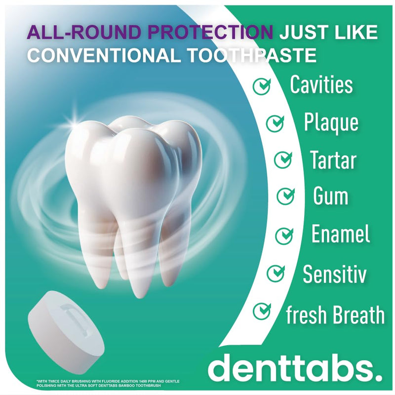 [Australia] - Denttabs tablets for teeth cleaning 125 pc. 125 Count (Pack of 1) 