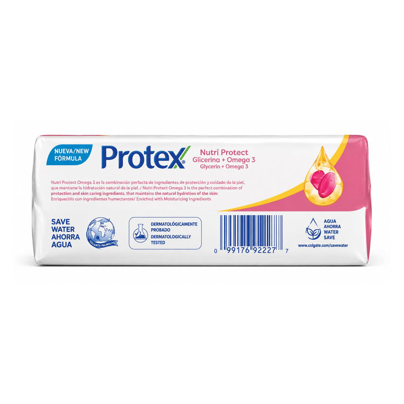 Protexx Nutri Protect Glycerin + Vitamin E Bar Soap, 3 Pack, 110g Each, Daily Cleansing Body Soap Bars Nutri Protect Glycerin + Omega 3