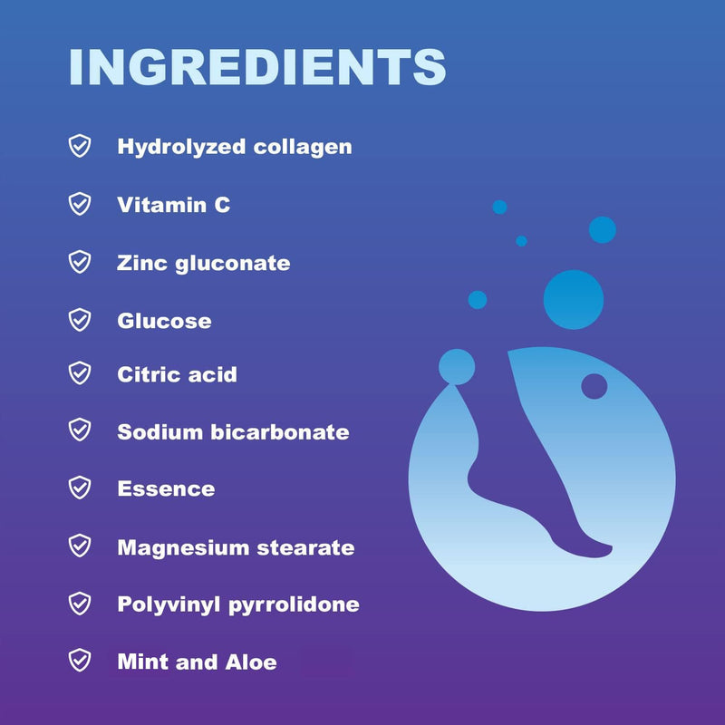 [Australia] - Diabetic Foot Soak Effervescent Tablets Foot Care by Nerve Spa, Anti-Swelling, Rehydrate The Foot, Foot Care Nutrients – 20 Tablets (3 Tubes) 