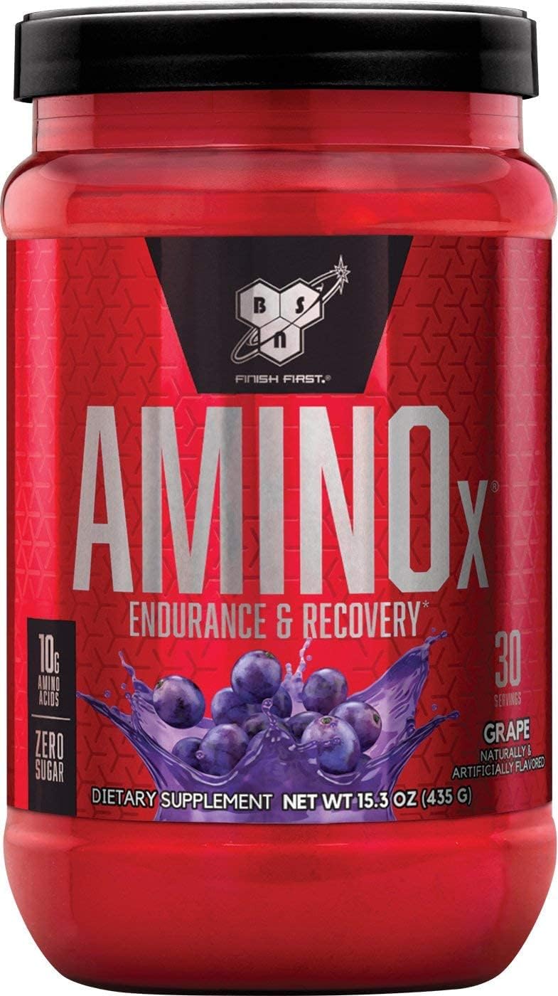 [Australia] - BSN Amino X Muscle Recovery & Endurance Powder with BCAAs, 10 Grams of Amino Acids, Keto Friendly, Caffeine Free, Support Endurance, Zero Sugar, Grape, 30 servings (Packaging May Vary) 30 Servings (Pack of 1) 