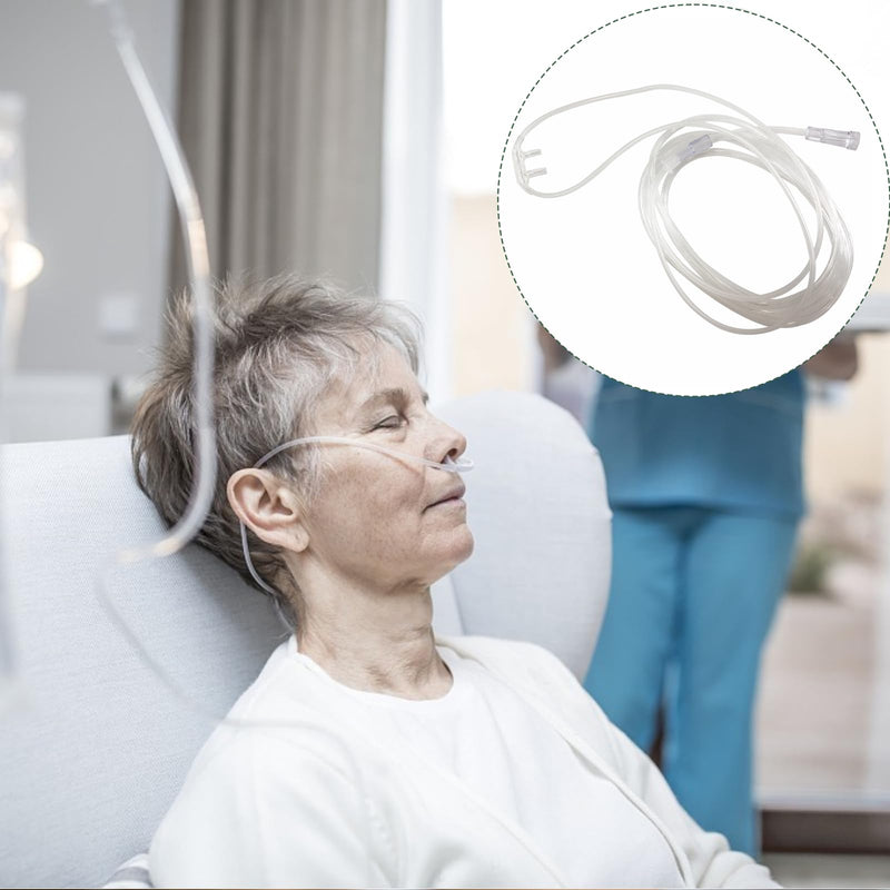 [Australia] - Adult Standard Nasal Cannula, 8.2 ft Cannula Nasal Tubing with Softer Nasal Plug Head for Oxygen, Kink Resistant Nasal Oxygen Cannula for Long-Term Use Patients (5 Pack) 5 