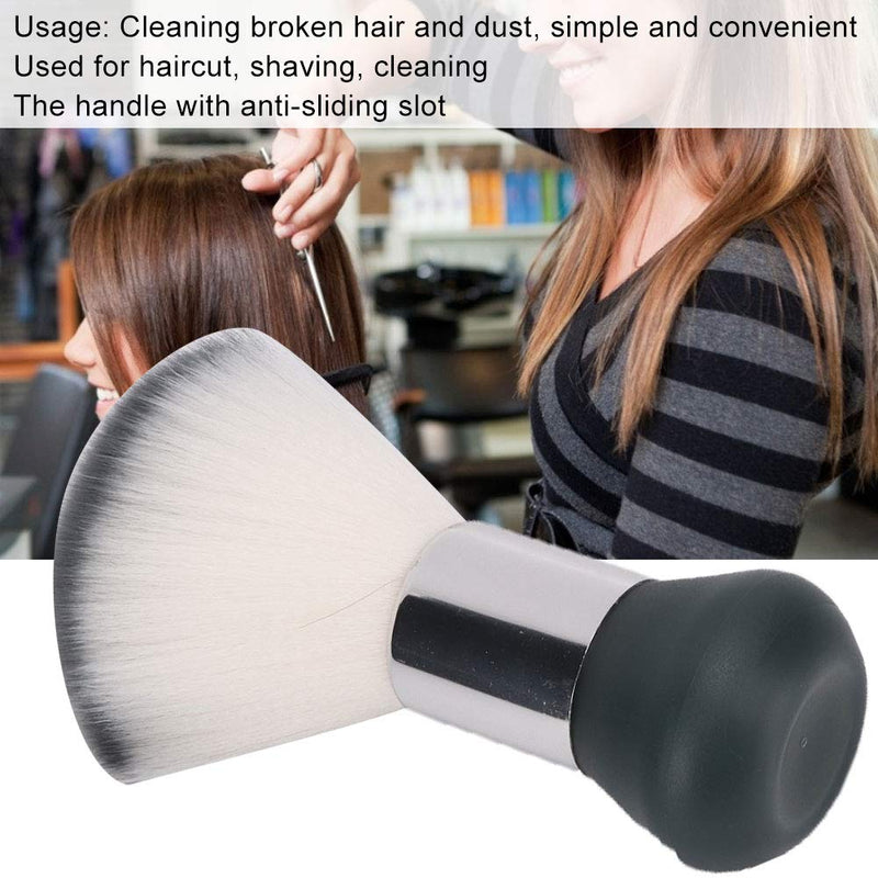 Professional Neck Duster Brush, Ultra Soft Barber Hair Sweep Brush Broken Hair Cleaning Brush Neck Face Brush Hairbrush Hair Styling Tool(Gray)