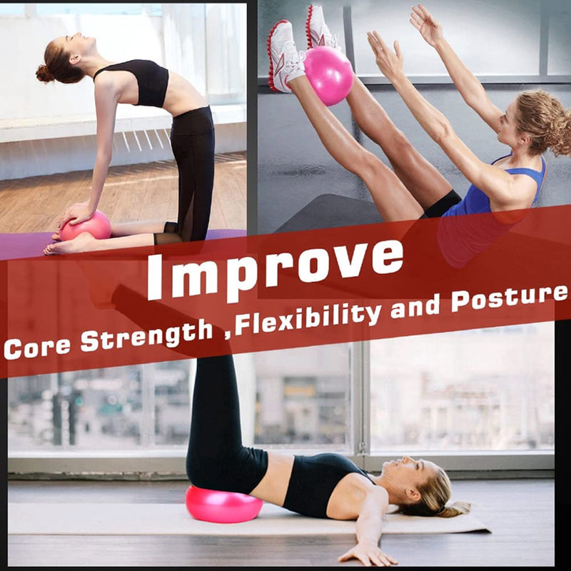 [Australia] - 9 Inch Exercise Pilates Ball Mini Exercise Barre Ball for Yoga,Stability Exercise Training Gym Anti Burst and Slip Resistant Balls Physical Therapy Improves Balance, Core Strength 1Purple 