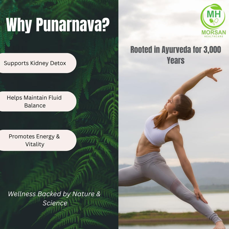 [Australia] - Punarnava Capsules (Boerhaavia Diffusa) 500mg ‚Äì 60 Veg Capsules | Herbal Wellness Supplement for Natural Kidney & Liver Support | Plant-Based Detox & Cleansing Formula | Pack of 1 